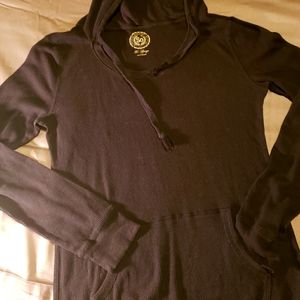 SO Authentic American Heritage hooded black thermal shirt size large.